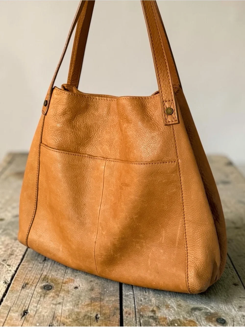 American Traveler Tan Hobo Shoulder Bag